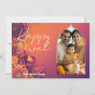 With Photo & custom text Festival Flame card