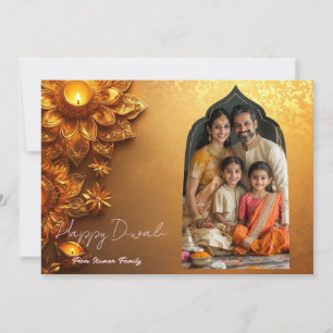 With Photo & custom text Golden Grace card