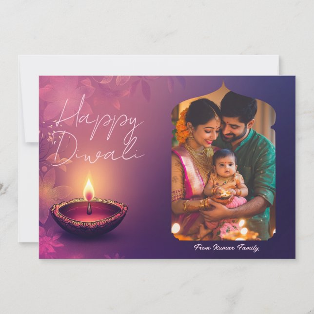 With Photo & custom text Sacred Glow card (Front)