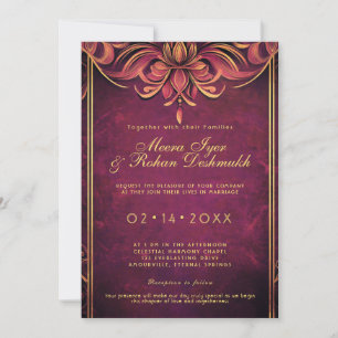With photo Eternal Elegance: The Royal Marigold Invitation