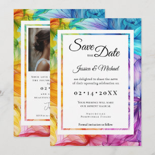 With photo Ethereal Bloom Save The Date