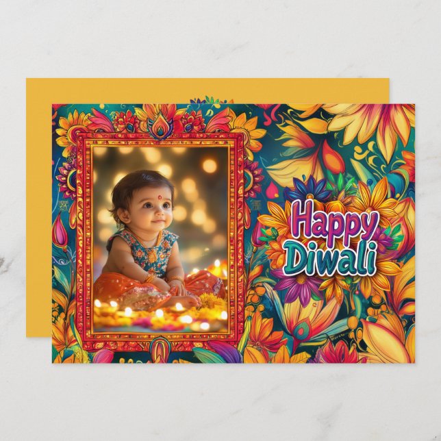 With Photo Happy Diwali  (Front/Back)