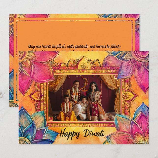 With Photo Happy Diwali  (Front/Back)