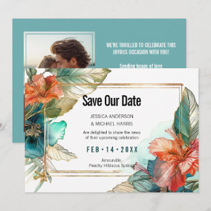 With photo Hibiscus Serenade Paradise Save The Date