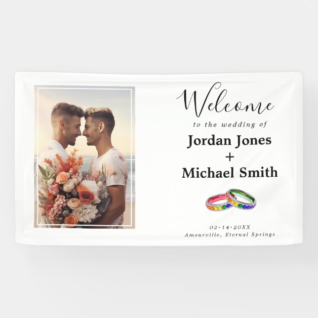 With photo🌈  Intertwined in Pride  Banner (Horizontal)
