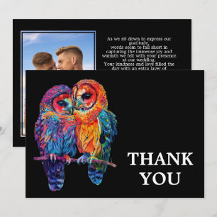 🌈 With photo LGBTQ  Eternal Unity wedding  Thank You Card