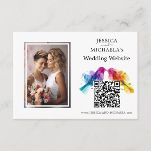 With photo LGBTQ+ website Rainbow Lovebirds Enclosure Card