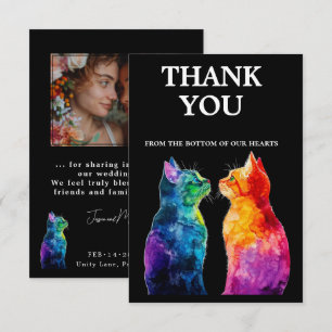 With photo 🌈  Purrfectly Yours: Purrfectly  Thank You Card