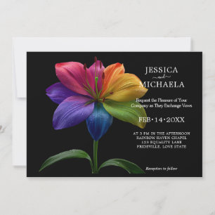 🌈 With photo Technicolor Love Invitation