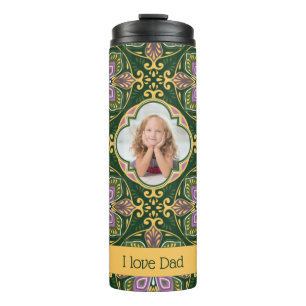 With photo / text Olive and lavender Azulejos Ther Thermal Tumbler
