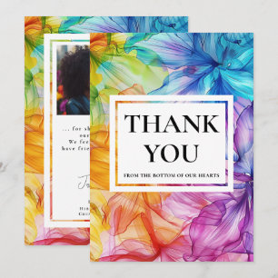 ❤️With photo Thank you Ethereal Bloom Card