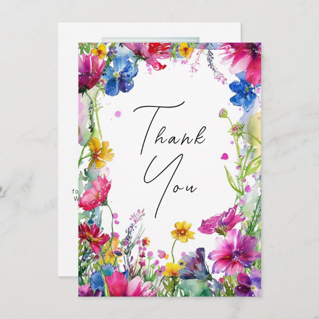 With photo Thank you Meadow Blooms Collection (Front/Back)