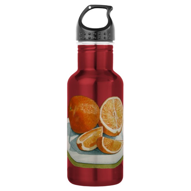  with picture of oranges  532 ml water bottle (Front)