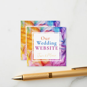 ❤️With QR + WebSite address Ethereal Bloom Enclosure Card