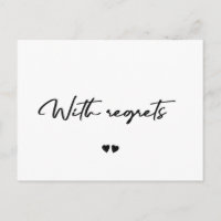 With regrets black and white cancel announcement