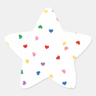 with small hearts star sticker