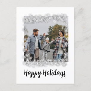 With Snowflakes Holiday Postcard
