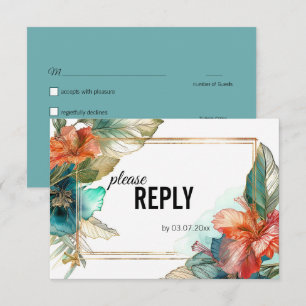 With song request Hibiscus Serenade Paradise RSVP Card