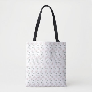 with spring leaves and bouquets tote bag