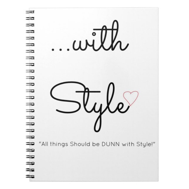 ...with Style Spiral Journal (Front)