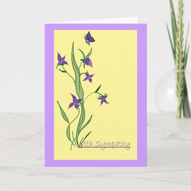 With Sympathy blank note card (Front)