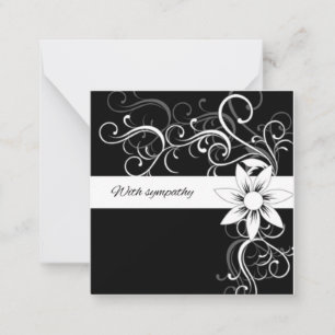 With sympathy card