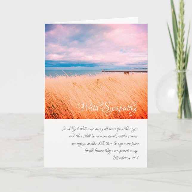 With sympathy, Christian card with scritpures (Front)