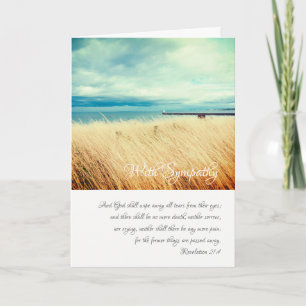 With sympathy, Christian card with scritpures