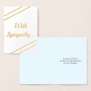 "With Sympathy…" Condolences Card