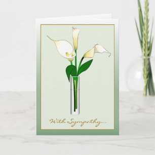 With Sympathy from Us: Calla Lilies Card
