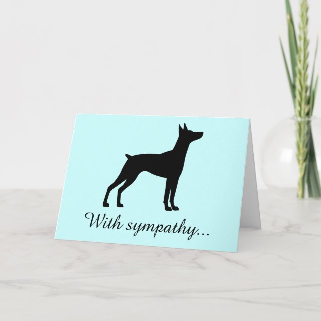 With Sympathy Miniature Pinscher Card (Front)