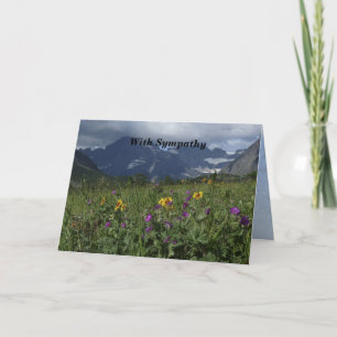 With Sympathy, Mountain Wildflowers Greeting Card