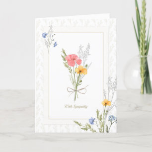 With Sympathy Pretty Pressed Florals Card