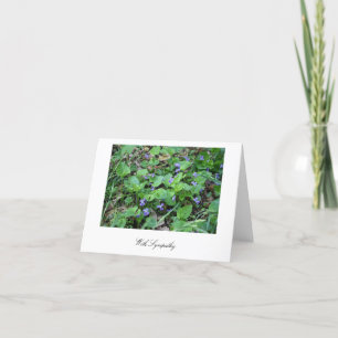 With Sympathy violets card