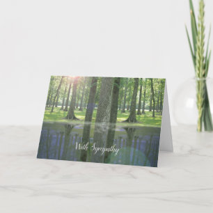 With Sympathy Woods and Water Serene Scene Card