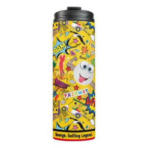with text ⛳️Awesome golf mix yellow 💛   Thermal Tumbler