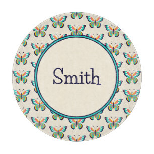 With Text Butterfly Cutting Board