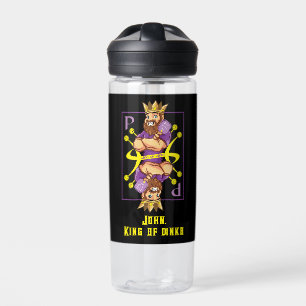 With text 👑King of dinks - pickleball Water Bottle