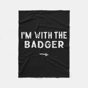 With The Badger Costume Matching Lazy Halloween Fleece Blanket