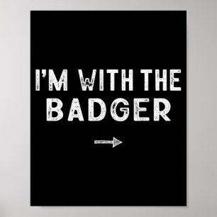 With The Badger Costume Matching Lazy Halloween Poster