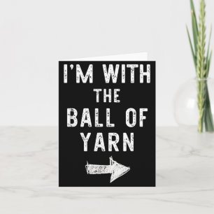 with The Ball of Yarn Funny Halloween Couple Card