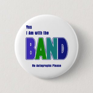 With the Band 6 Cm Round Badge