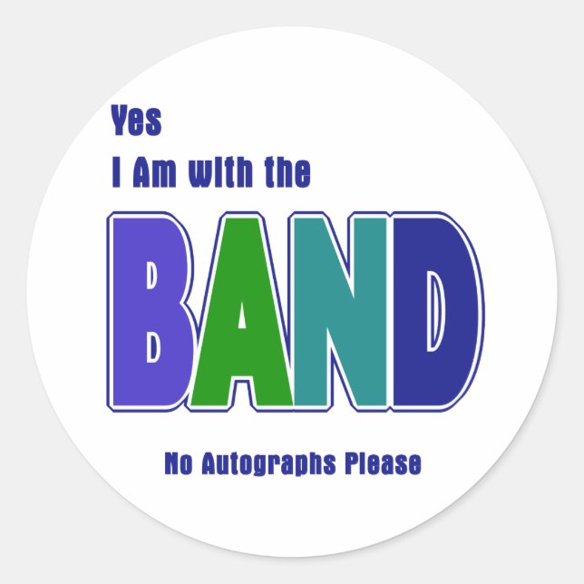 With the Band Classic Round Sticker (Front)