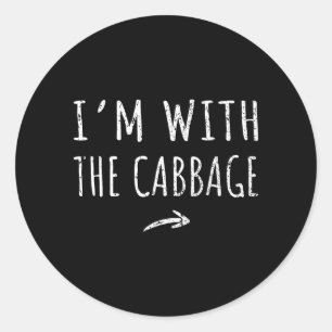 With The Cabbage Matching Lazy Halloween Costume Classic Round Sticker
