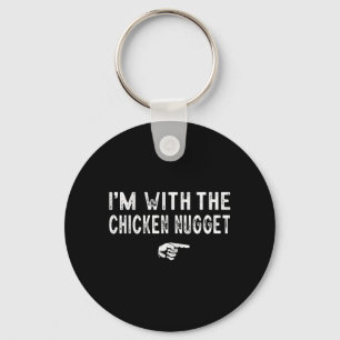 With The Chicken Nugget Matching Lazy Costume Key Ring