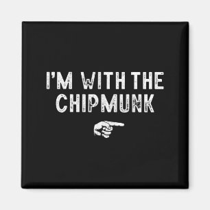 With The Chipmunk Matching Lazy Costume Halloween Magnet