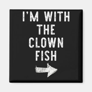 With The Clown Fish Funny Halloween Couple Costume Magnet