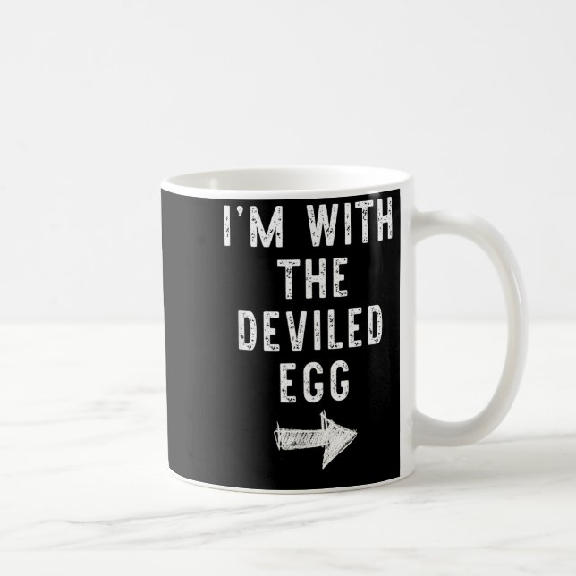With The Deviled Egg Funny Halloween Couple Coffee Mug (Right)
