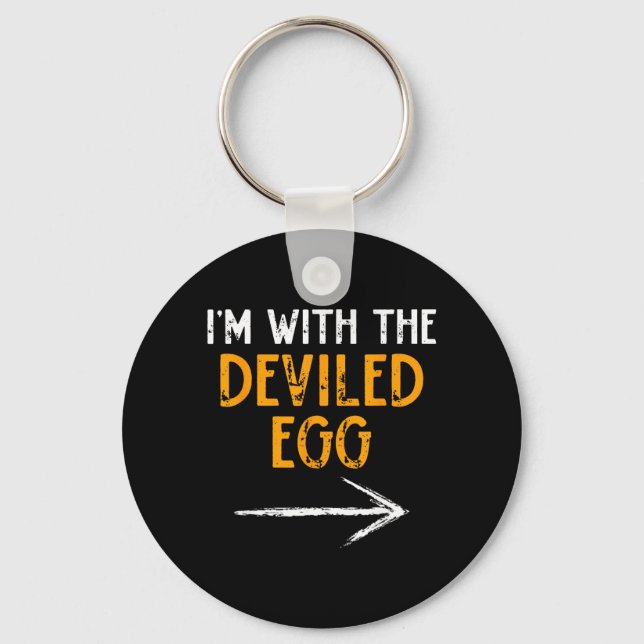 with The Deviled Egg Halloween Matching Couple Key Ring (Front)