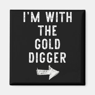 with The Gold Digger Funny Halloween Couple Magnet